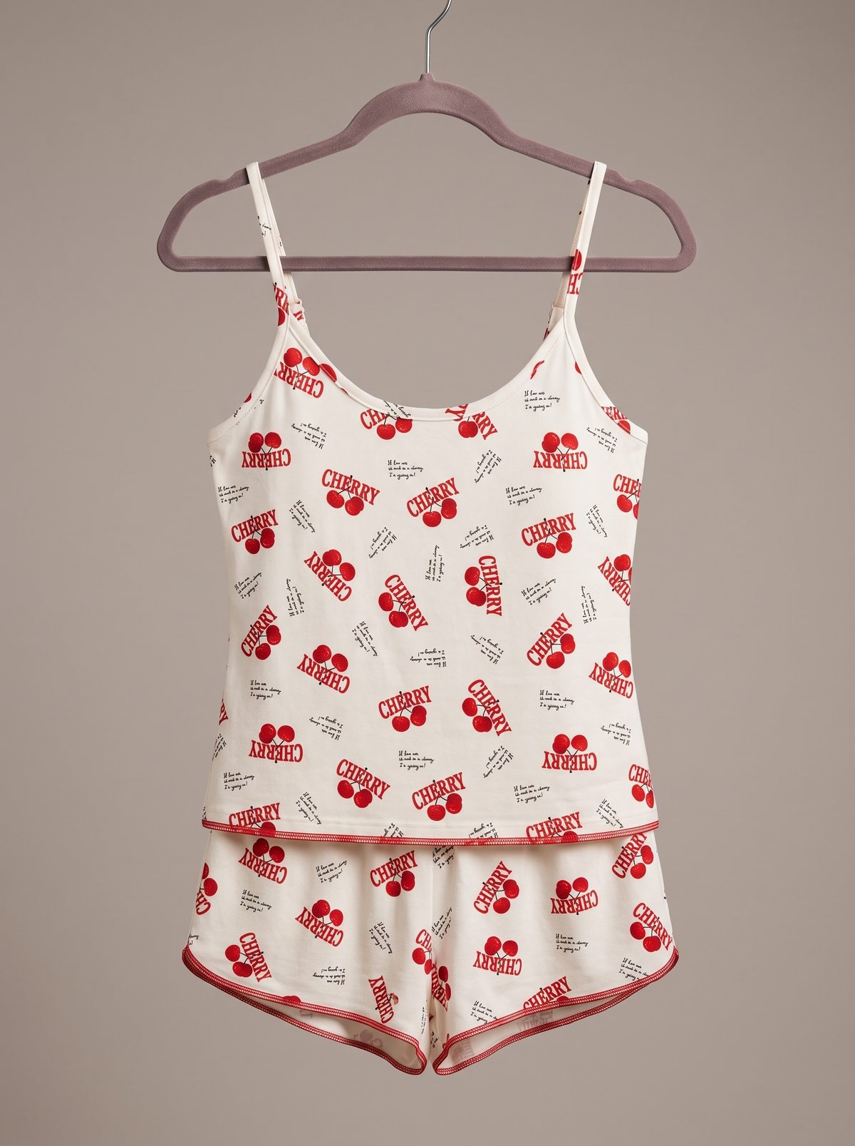 Cherry Love Πιτζάμα Σετ