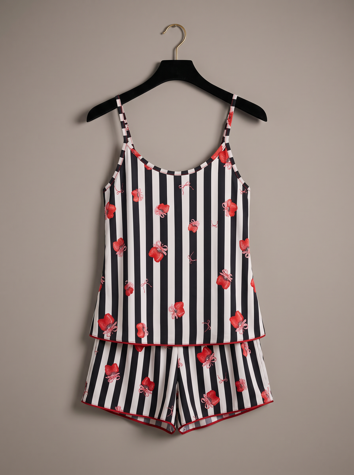 Poppy Stripe Πιτζάμα Σετ