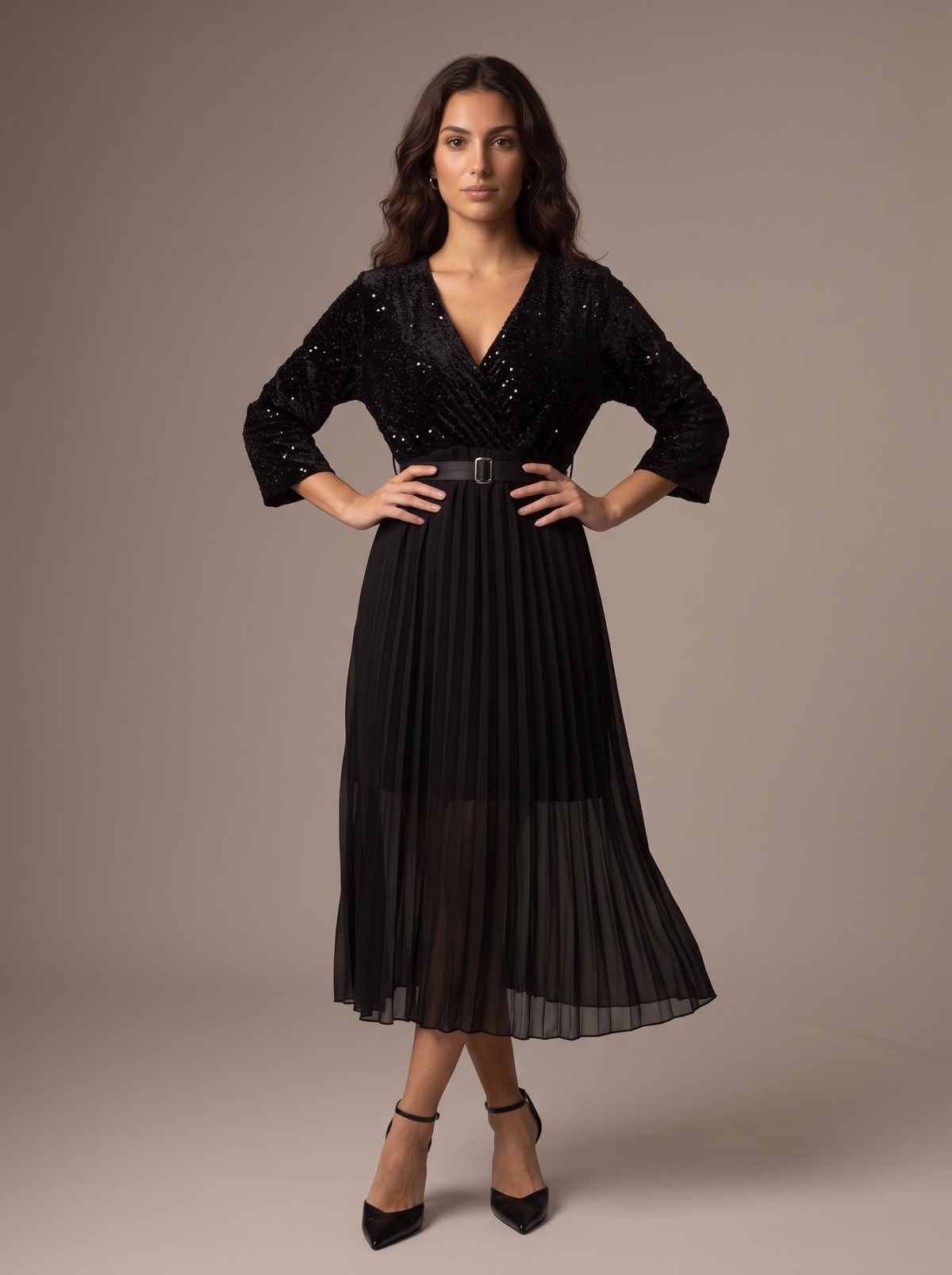 Μίντι Φόρεμα “Velvet Pleat”