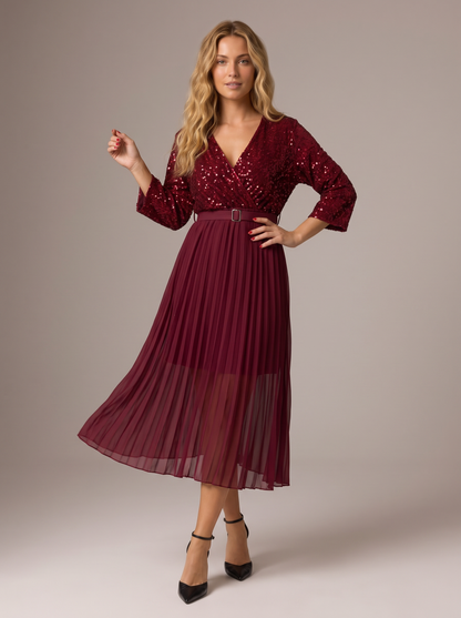 Μίντι Φόρεμα “Velvet Pleat”